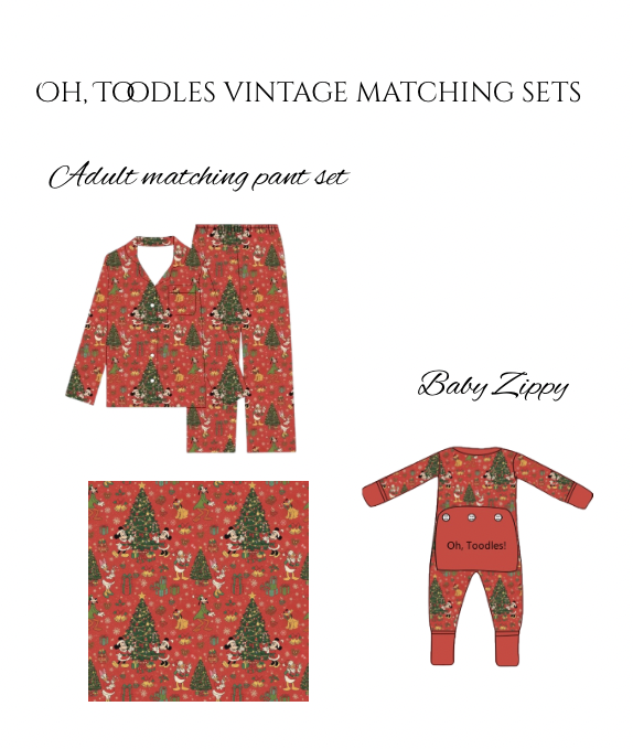 Oh, Toodles! Vintage Matching Pajama Sets (ETA-SEPTEMBER)  **do not combine with hand smocks**